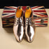 Men's Patent Leather Wedding Oxfords Shoes Pointed Toe Dress Shoes